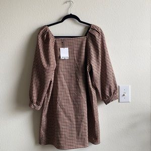 Zara Multicolor Checkered Dress